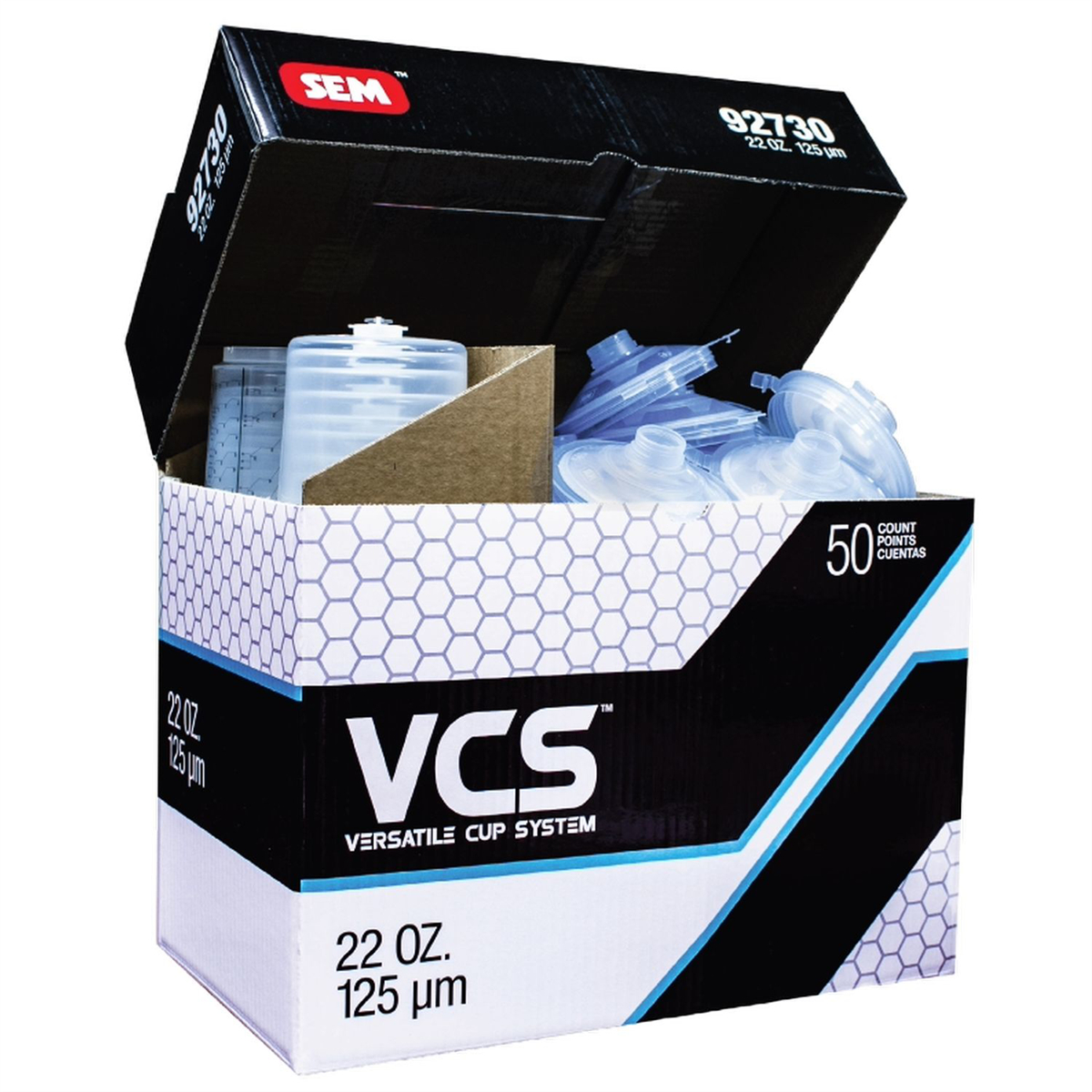 SEM Paints VCS 50-Pack Kit 125 Micron 22 oz with Mix Ratio Hard Cup (92730)