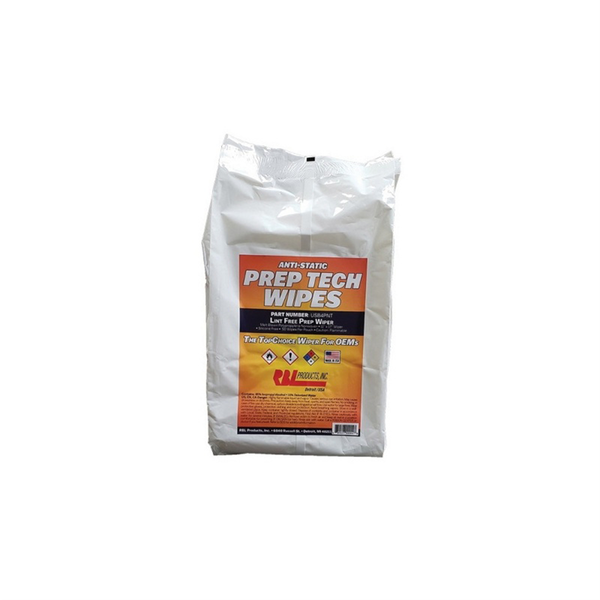 USB4PNT 11 x 15.5 in. Anti-Static Prep Tech Wipe, Pouch