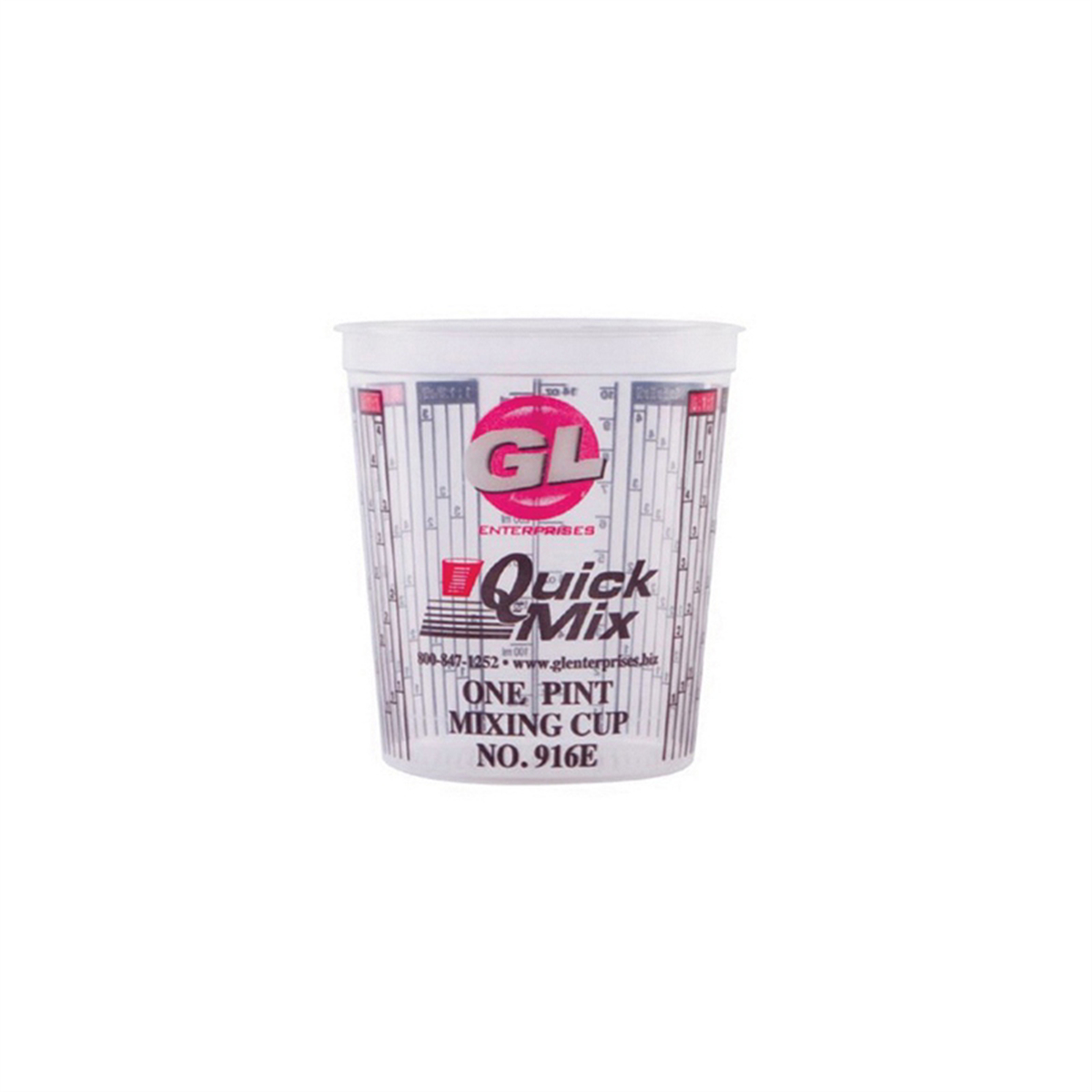 Picture of Coster G.L. CSR916 16 oz Quick Mix Measuring & Mixing Cup with Lid, Clear