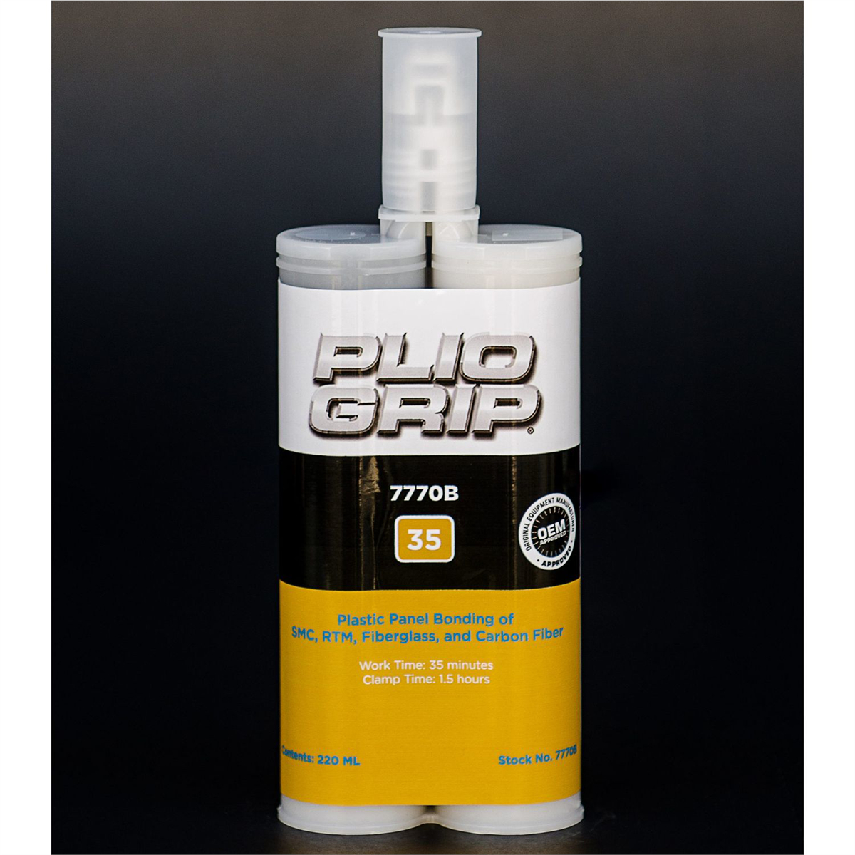 PLI7770B Plastic Panel Bonding, 220 ml Cartridge, Black