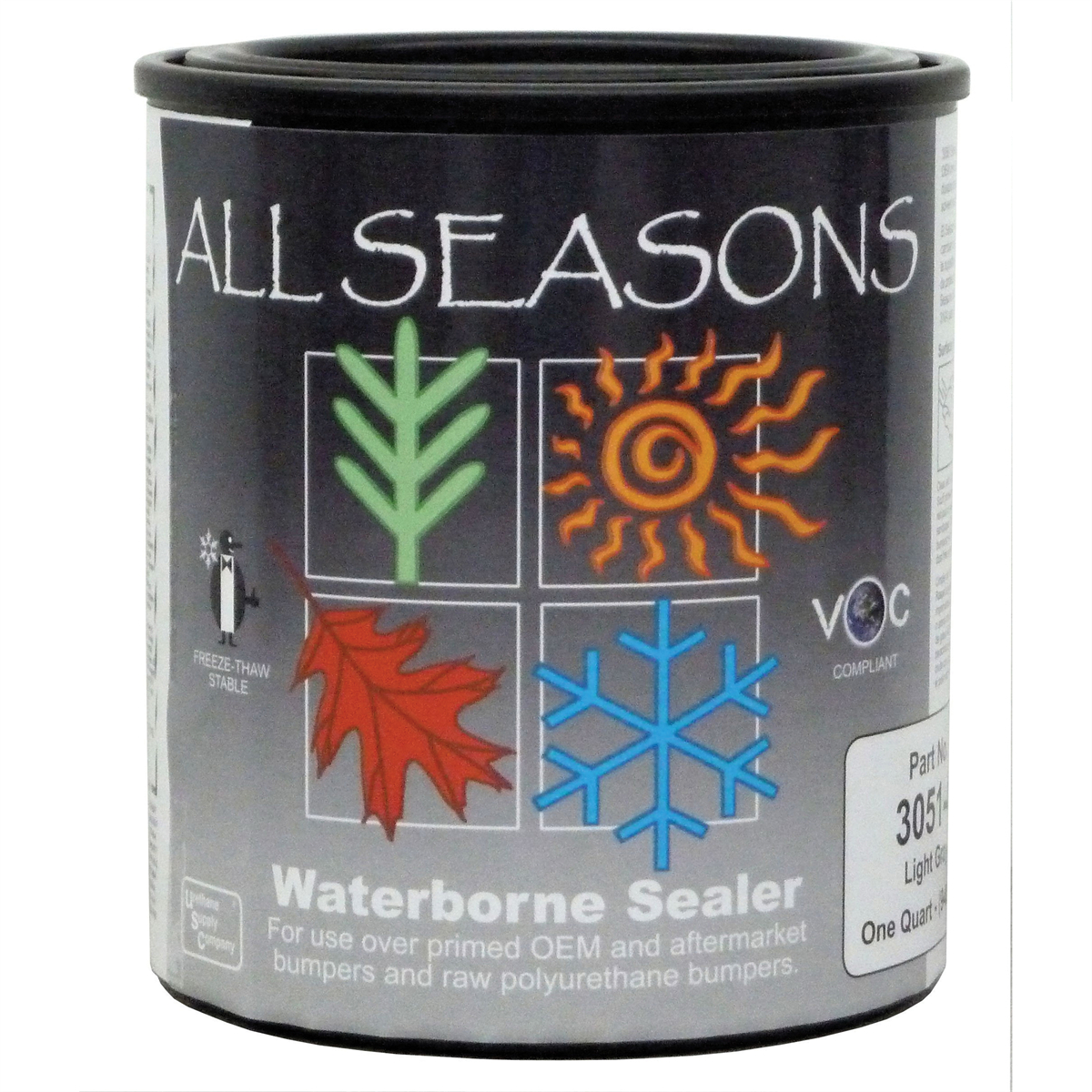 Polyvance All Seasons Waterborne Flexible Bumper Sealer, Light Gray - Quart (420486)