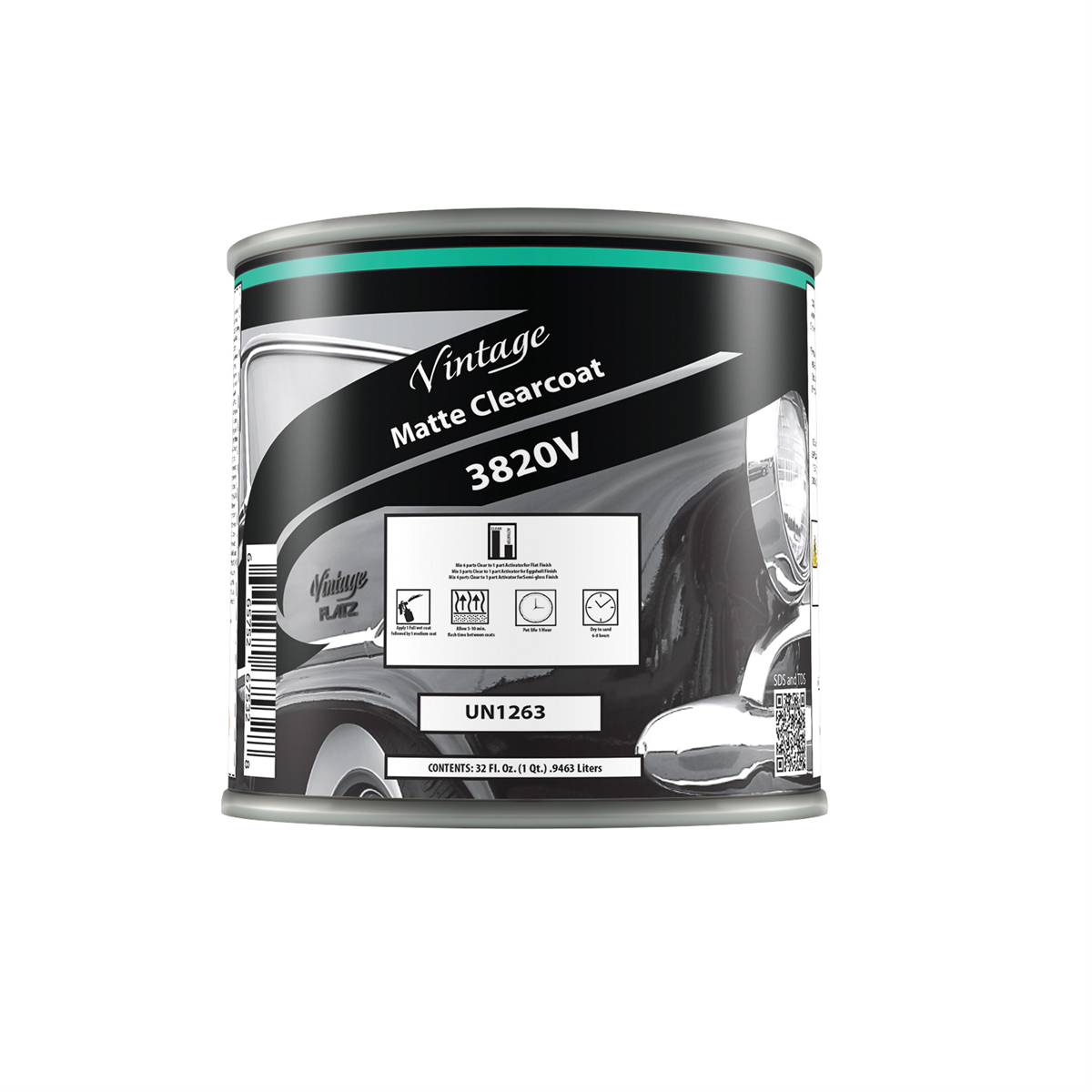 VTGCP3820-4 1 qt. Clearcoat, Matte, 6-1 Mixing