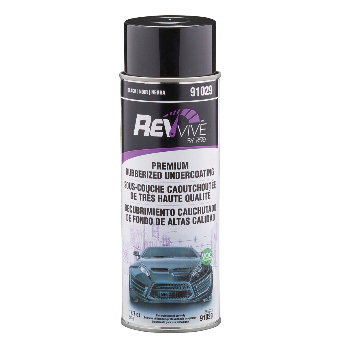 NOR91029 17.7 oz Premium Rubberized Undercoating - Black - 60 To 120 Min Curing