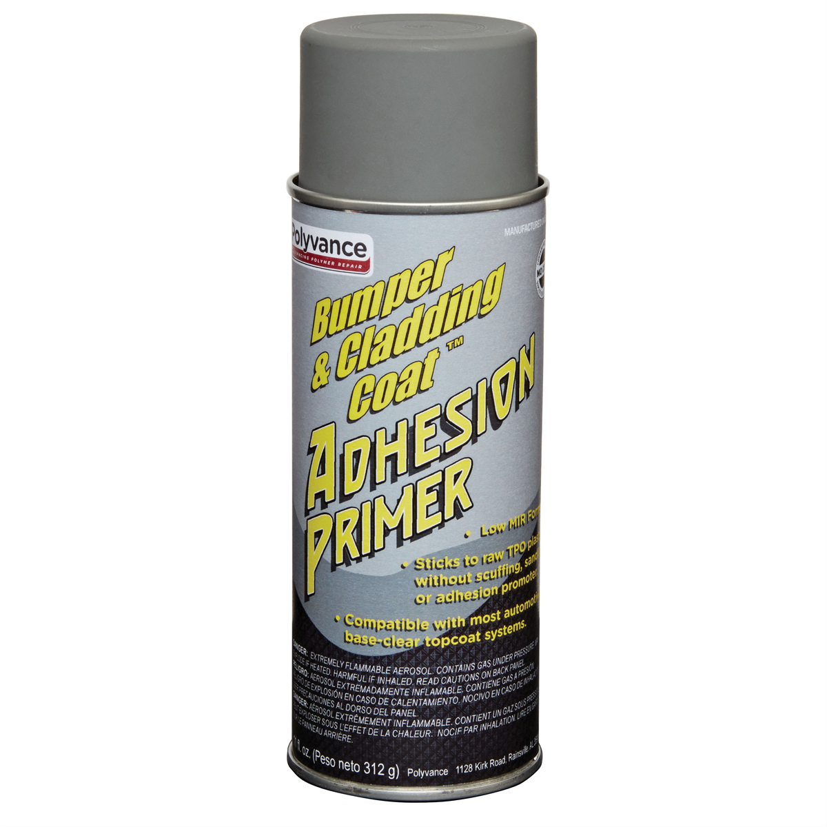 Polyvance Bumper And Cladding Coat Adhesion Primer Low Voc Dark Gray Aerosol (3612-A)