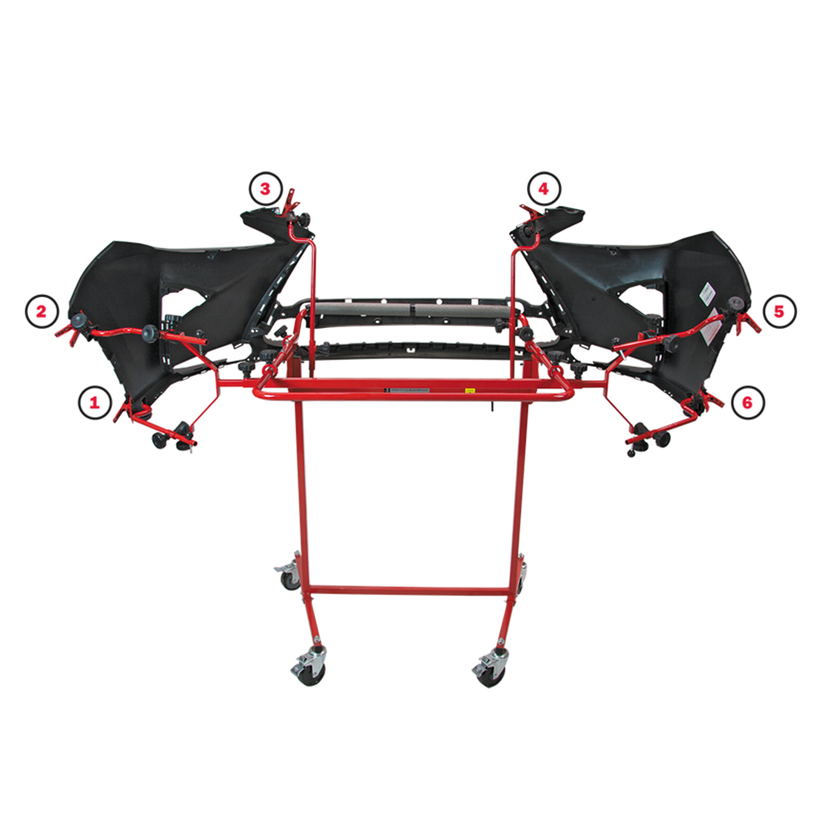 Innovative Tools ITTSS-6 44 x 30 x 53 in. Super Stand Bumper Cover Paint Rack - 35 lbs Load