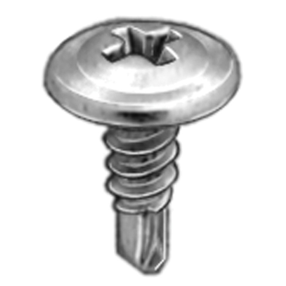 Phillips Washer Head Tapping Screw - Zinc - No.8 x 0.5 in. - Durable Design