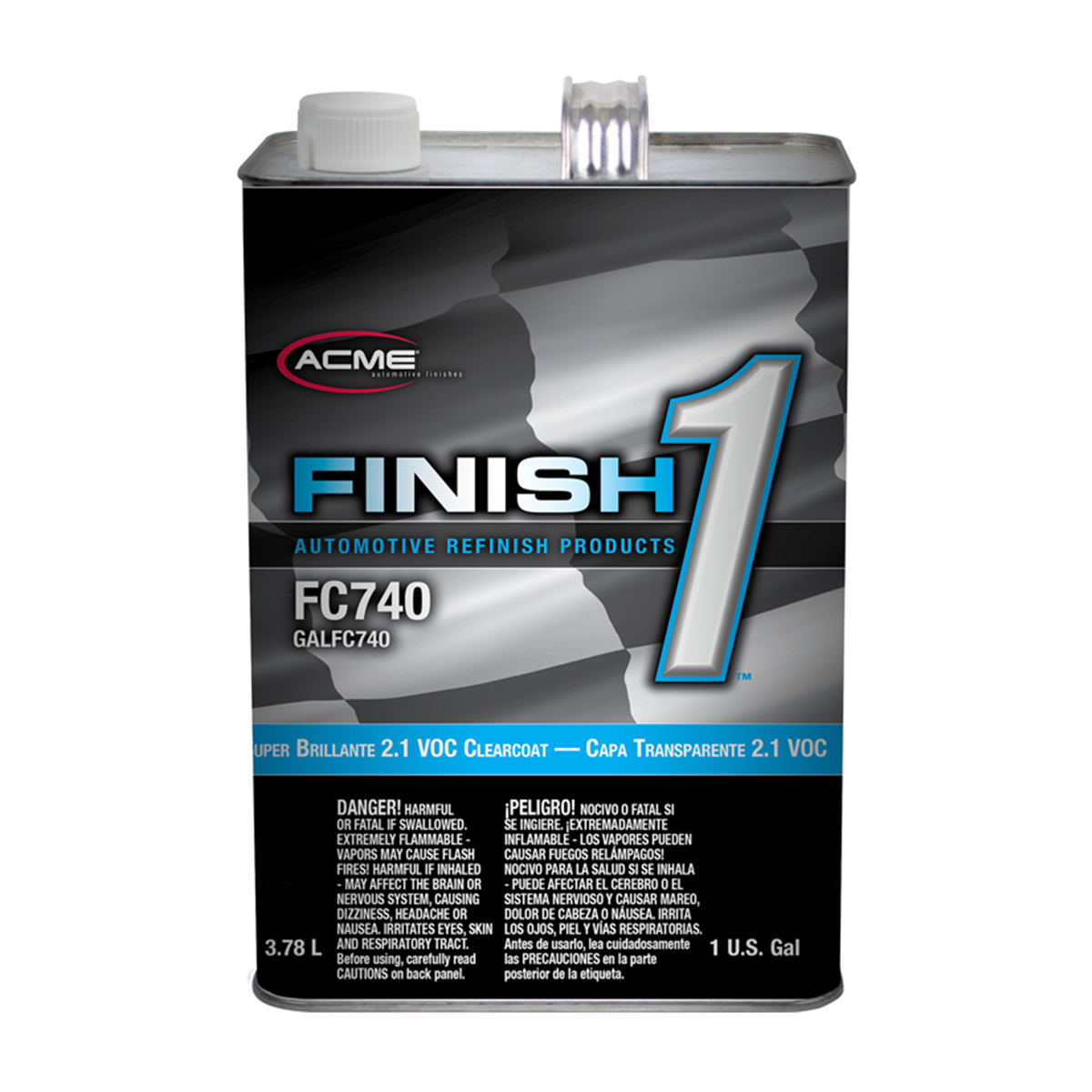 FNHFC740-4 1 qt. High Solid 2.1 VOC Super Brillante Clearcoat - Gloss - 4-1 Mixing