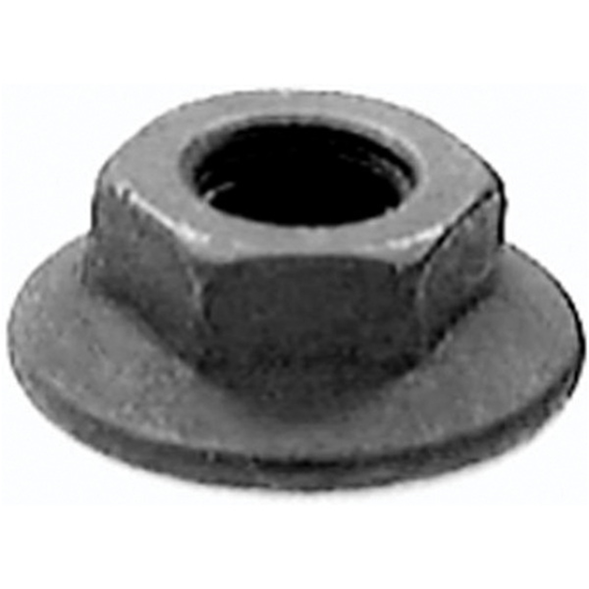 AVC14855 M6 x 1 Screw x 17 mm Outer Dia. Spin Lock Nut with Serration - Case Hardened Steel - Black Phosphate