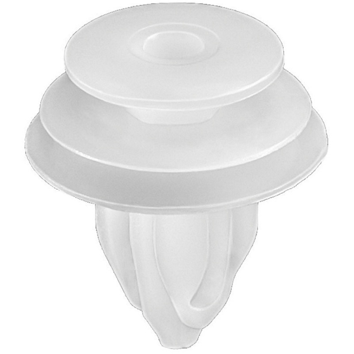AVC18876 13 Top x 18 Bottom mm Triple Head Type 10 Trim Board Retainer, Nylon - White