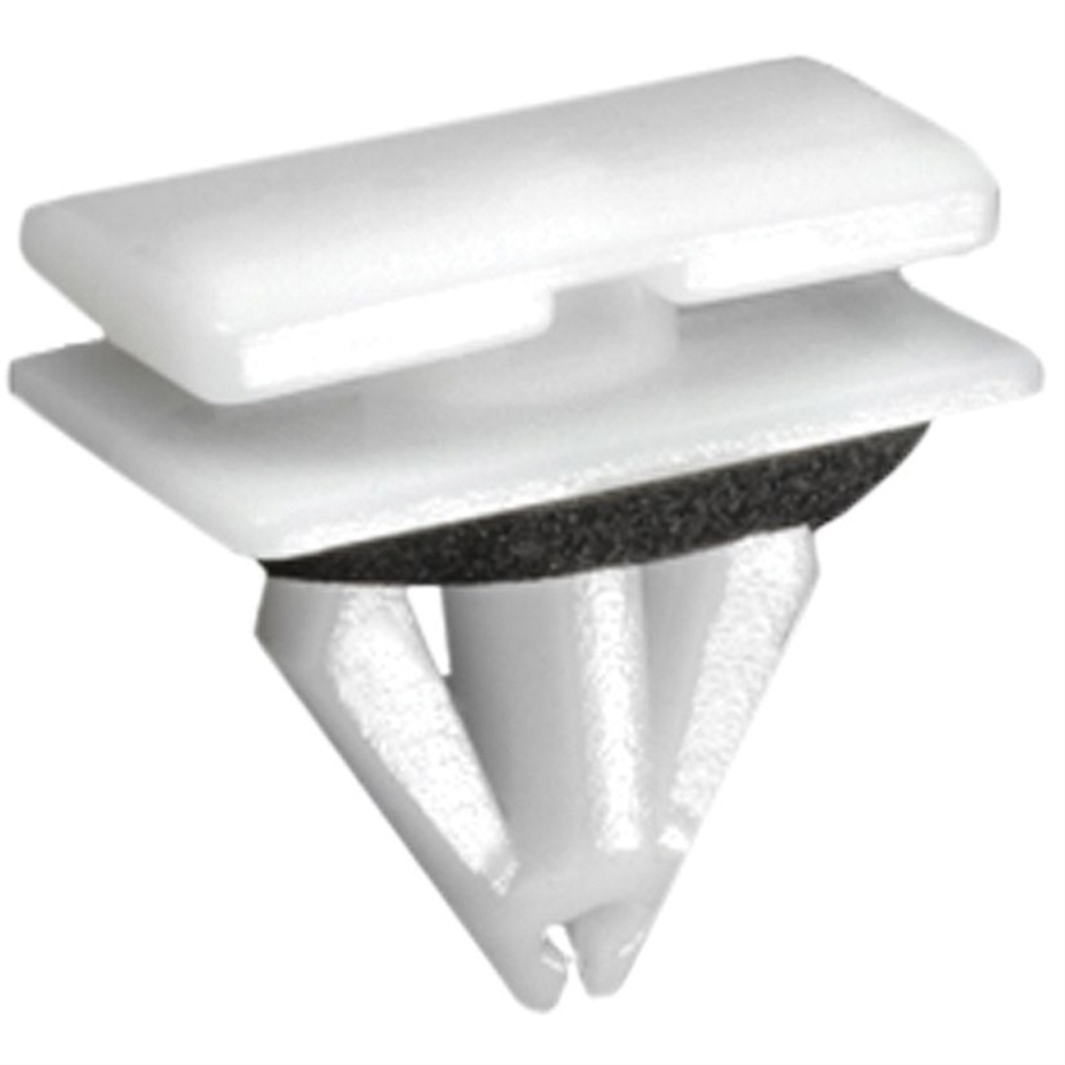 AVC21668 Rocker Panel Molding Clip - 12 x 20 mm Top x 15 x 20 mm Bottom Head - Nylon - White