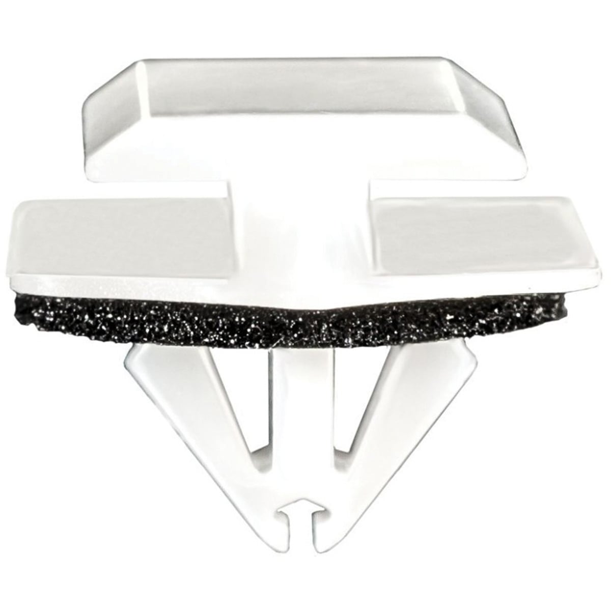 AVC21198 Door Cladding Molding Clip - 15 x 20 mm Top x 20 x 24 mm Bottom Head - Nylon - White