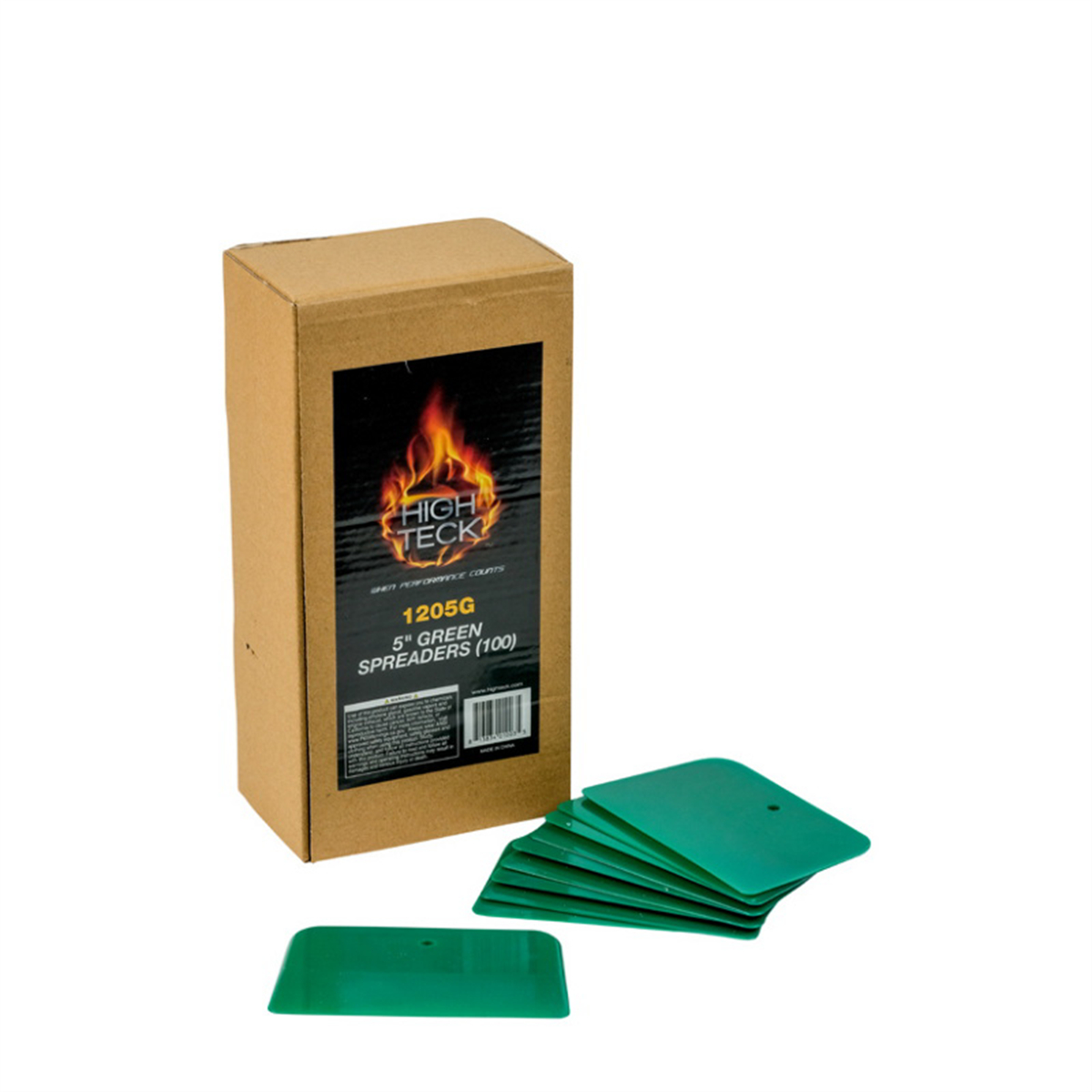 Picture of High Teck HIT1205G 5 in. Plastic Spreader - Green - Tapered Edge