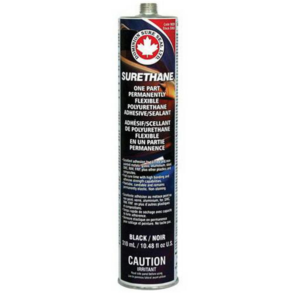 DOMCUSS Sure-Thane 9020 1-Component Polyurethane Adhesive Sealant - 310 ml Cartridge - Black - Liquid
