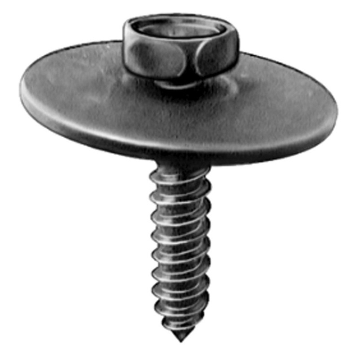 AVC19278 Hex Head Sems A-Ab Point Tapping Screw - M4.2 x 1.41 mm Screw x 20 mm - Black Phosphate
