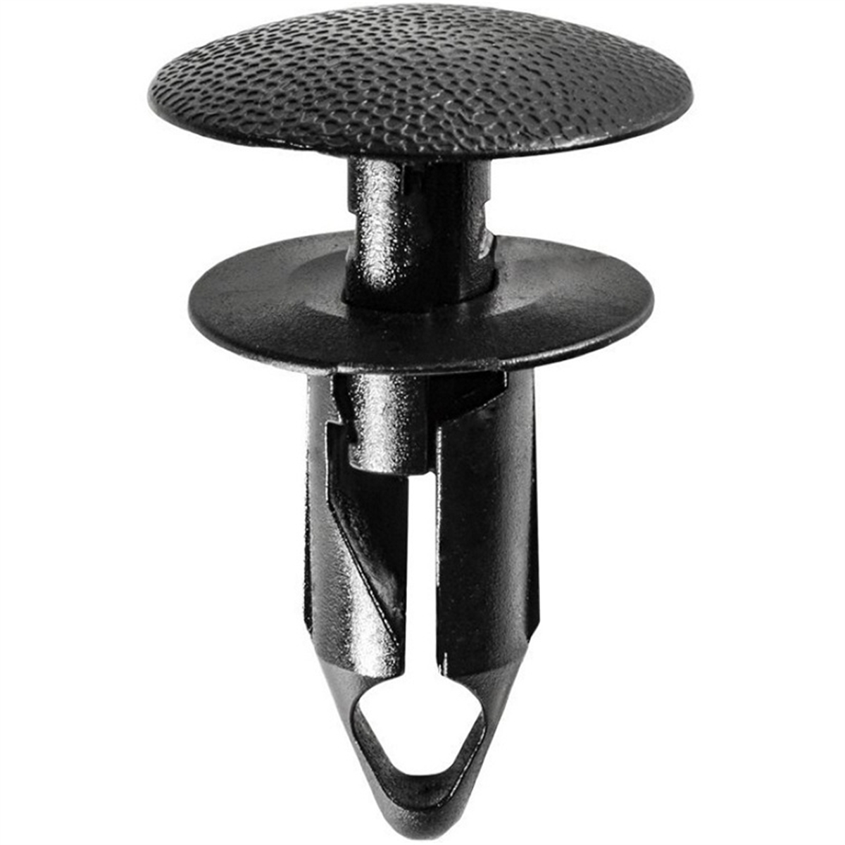 AVC19615 20 Dia. Head x 21 mm Stem Push-Type with Closed End Rear Bumper Cover Retainer, Nylon - Black