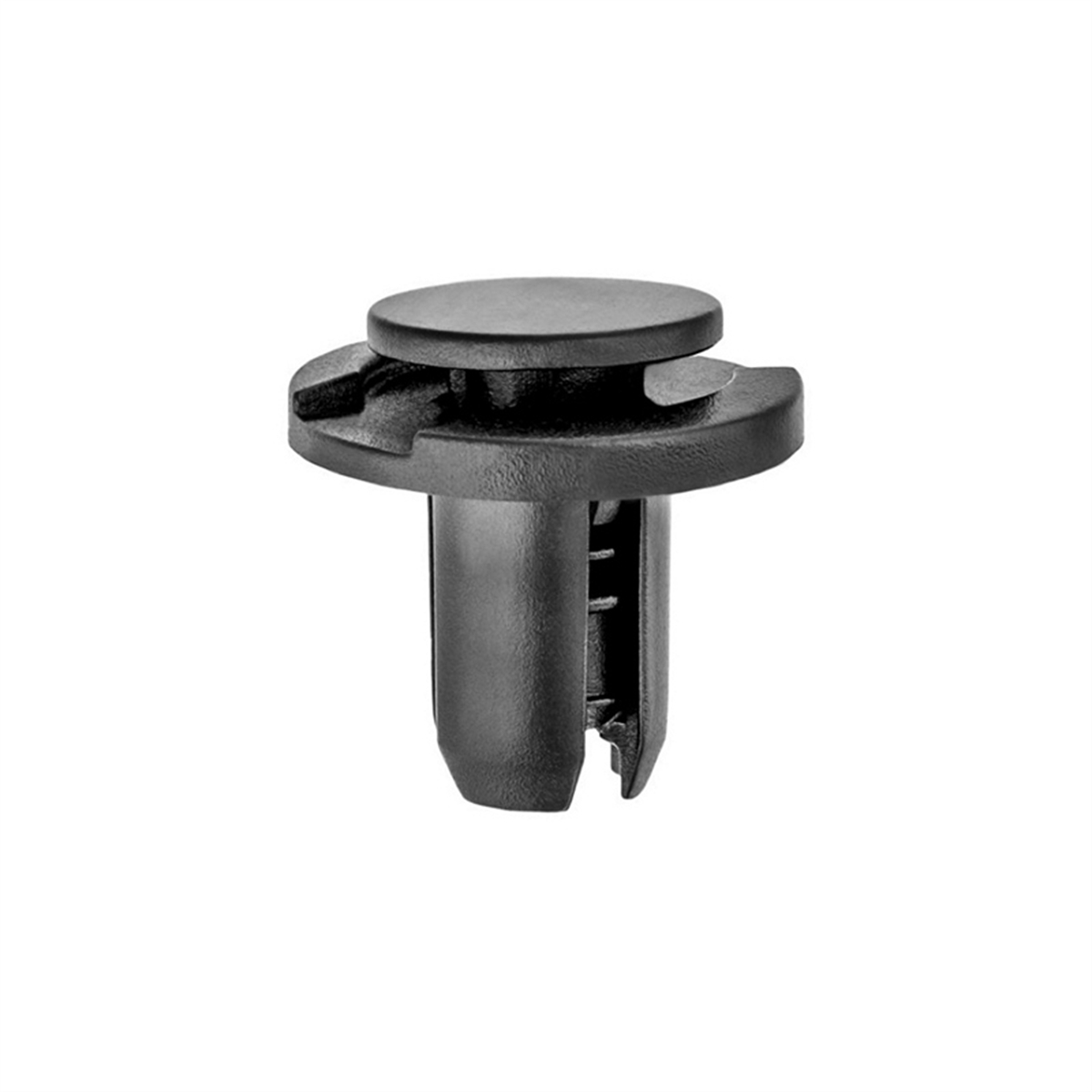 AVC20608 20 Dia. Head x 14 Stem mm Push-Type with Drive Pin Grille Mounting Retainer, Nylon & Black