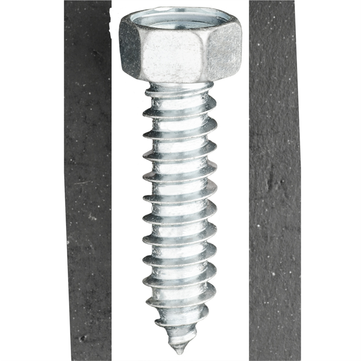 10 x 1 1/2in Indented Hex Head Tapping Screw Zinc, 100PK