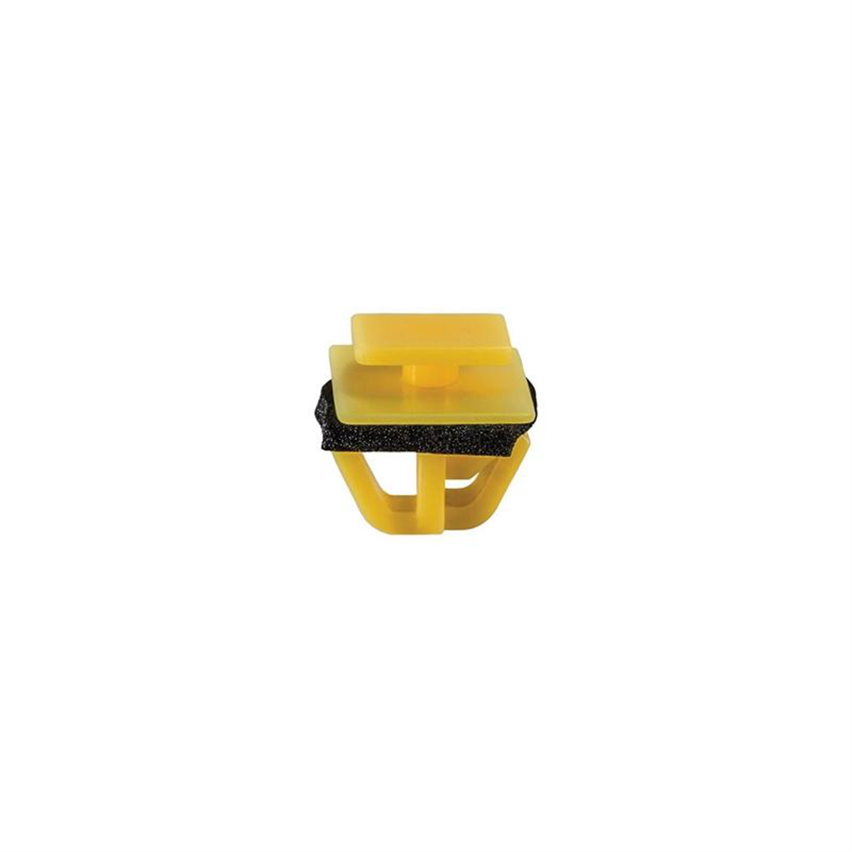 AVC21064 Rocker Panel Molding Clip - 10 x 11 mm Top x 14 x 19 mm Bottom Head - Nylon - Yellow