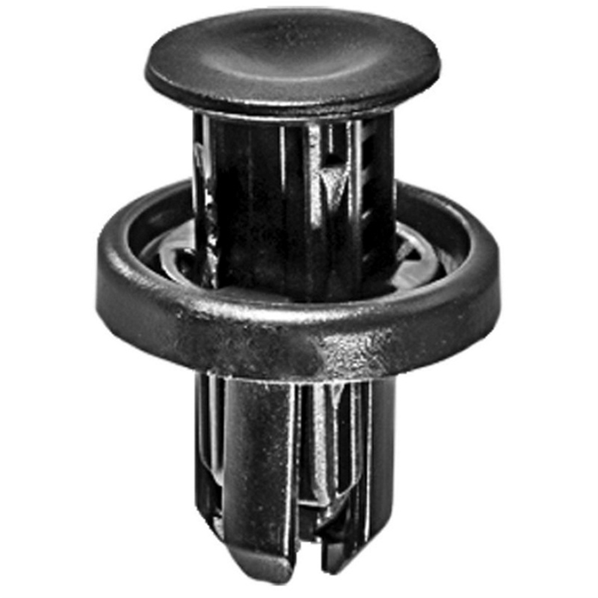 AVC21706 20 Dia. Head x 14 mm Stem Push-Type Bumper & Wheel Well Liner Retainer, Nylon & Black