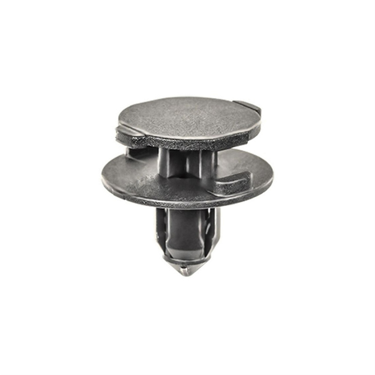 AVC22039 16 x 19 Dia. Top x 20 Bottom mm Push-Type Retainer, Nylon & Black