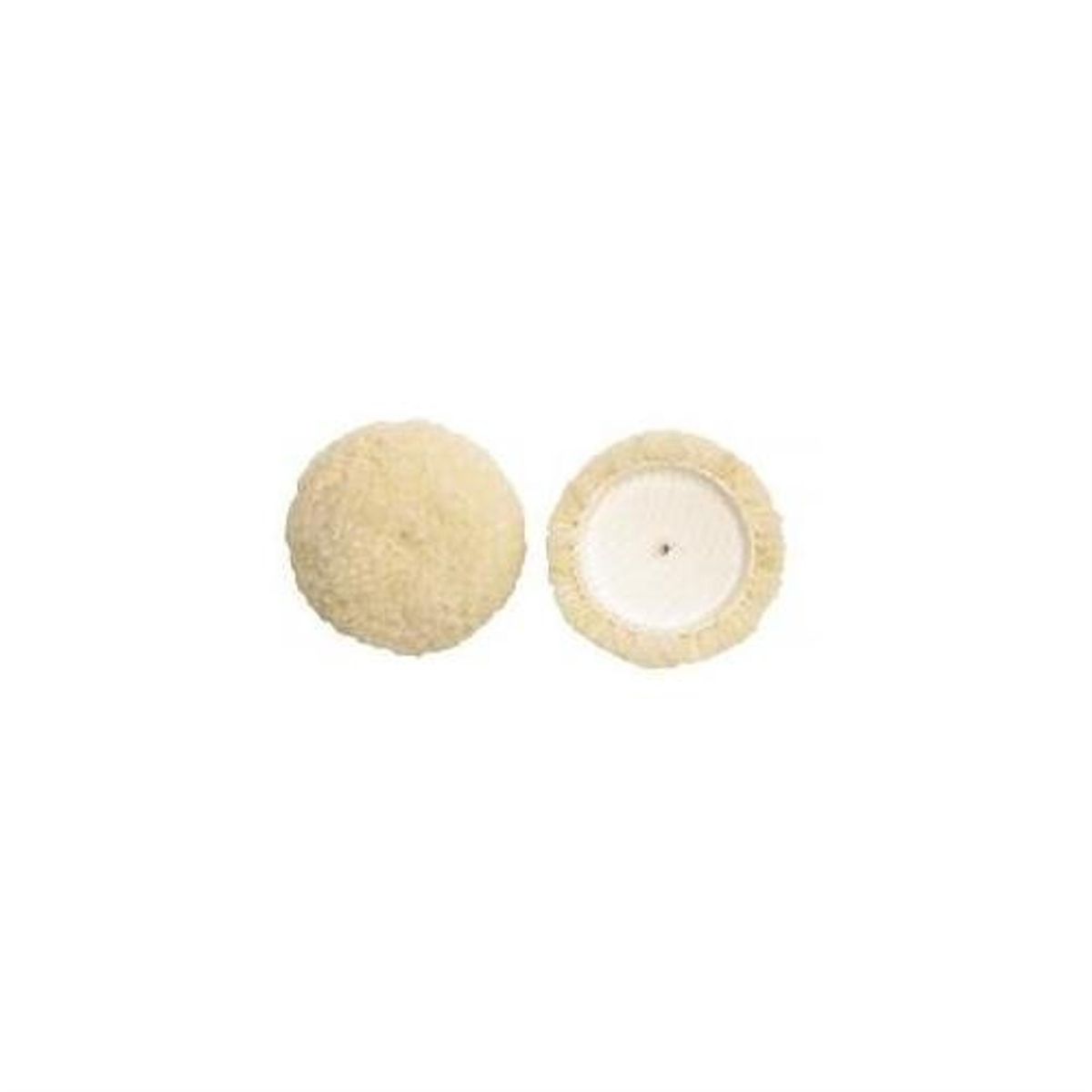 SMA59-335 Polishing Pad - 3.5 Dia. x 0.5 in. Thick - Loop Attachment - Wool Pad - Yellow