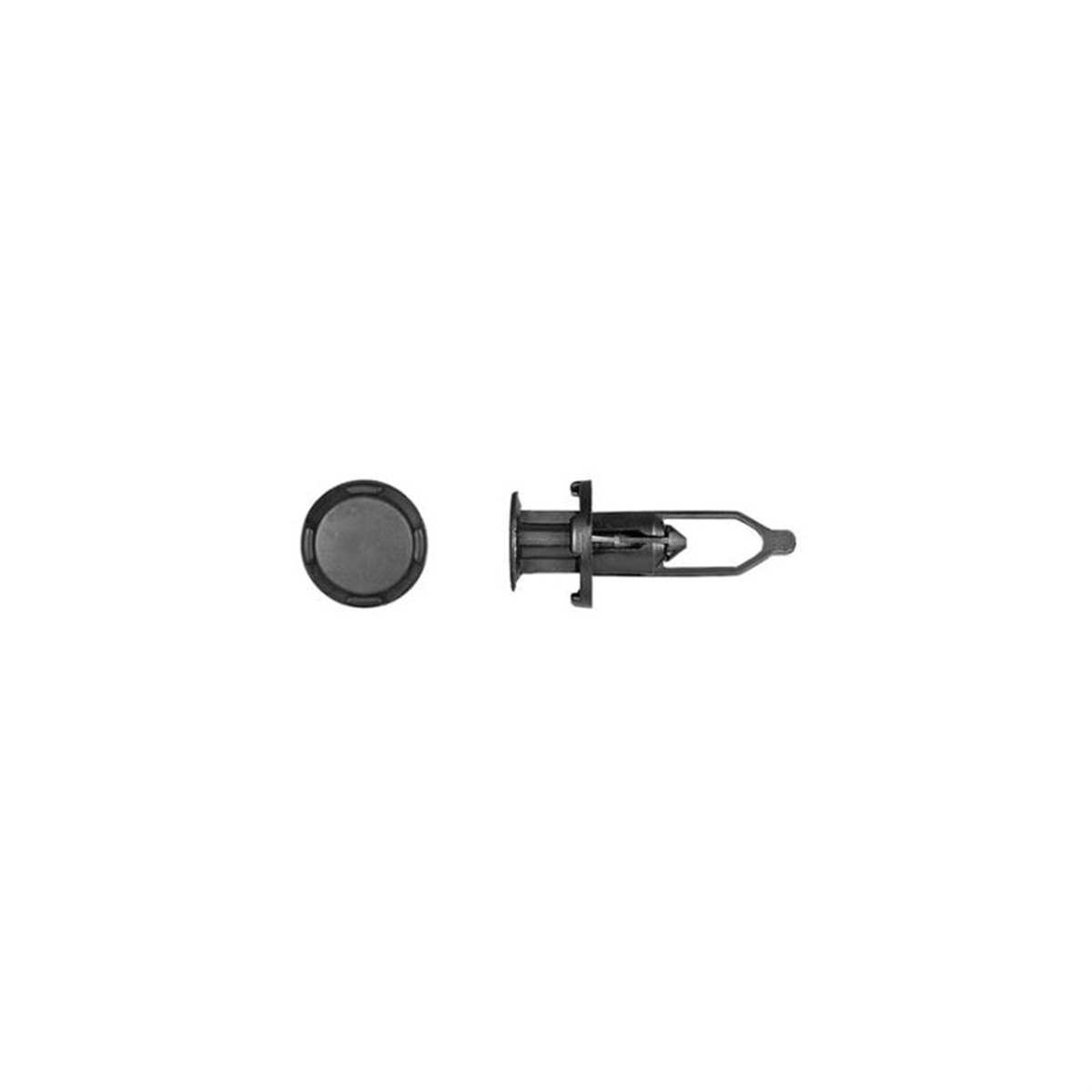 DCO9327MT 28 mm Stem x 0.35 in. Hole Push Type Retainer, Nylon - Black