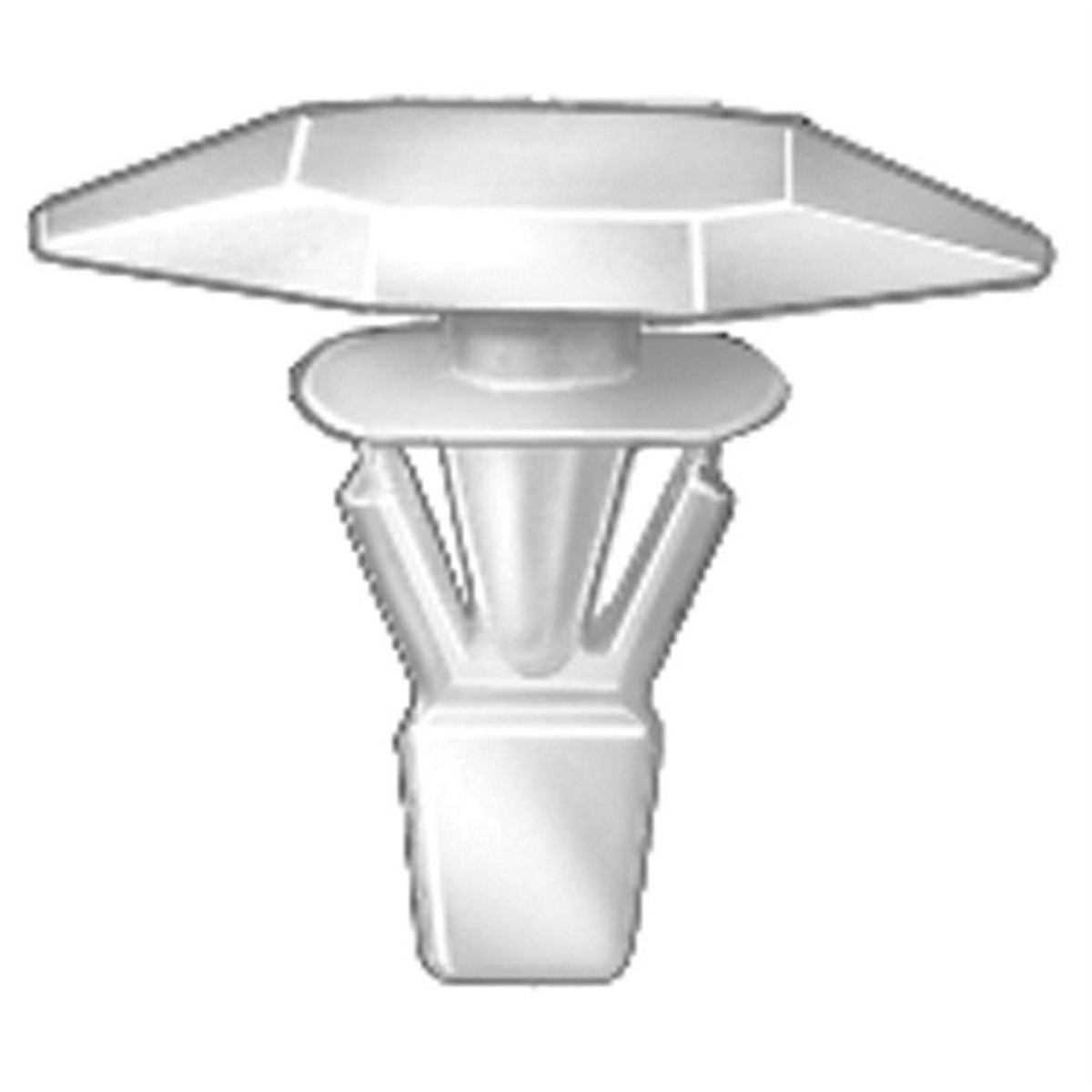 Double Head Type 3 Weather Strip Retainer - White - 0.25 x 0.67 in. - Durable Nylon