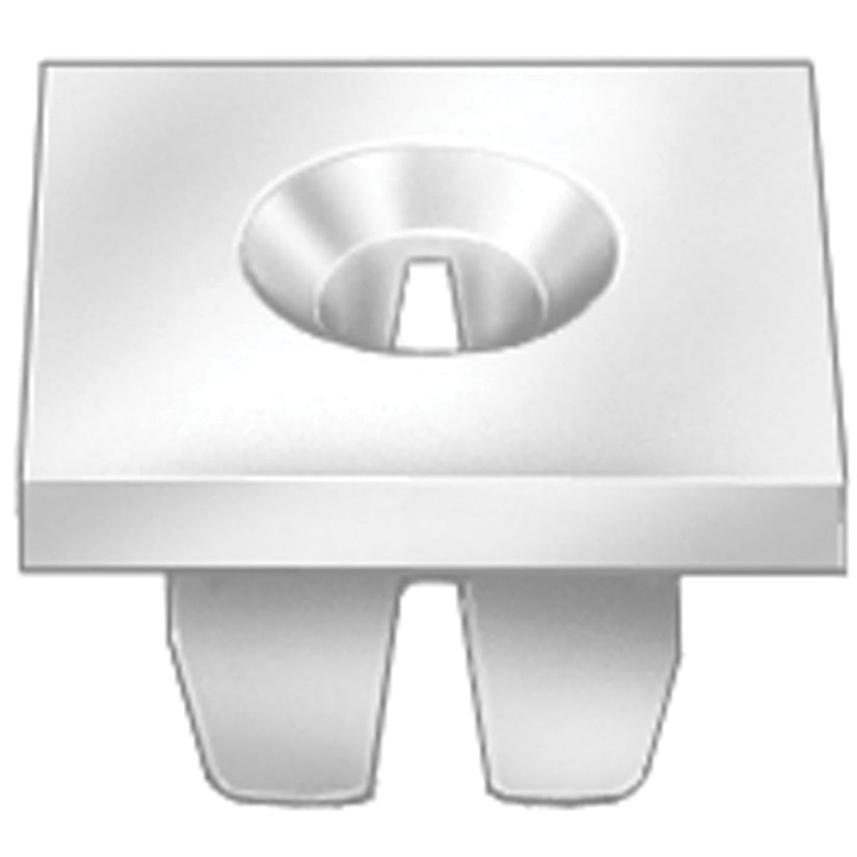 Square Head License Plate Nut - Black - 0.25 in. Screw - Durable Design
