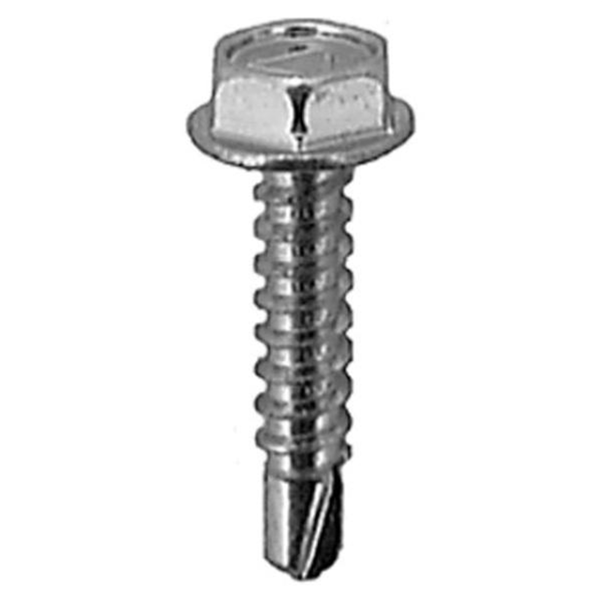 AVC9612 Hex Washer Head Teks No.2 Drill Point Tapping Screw - No.8 x 0.75 in. - Zinc
