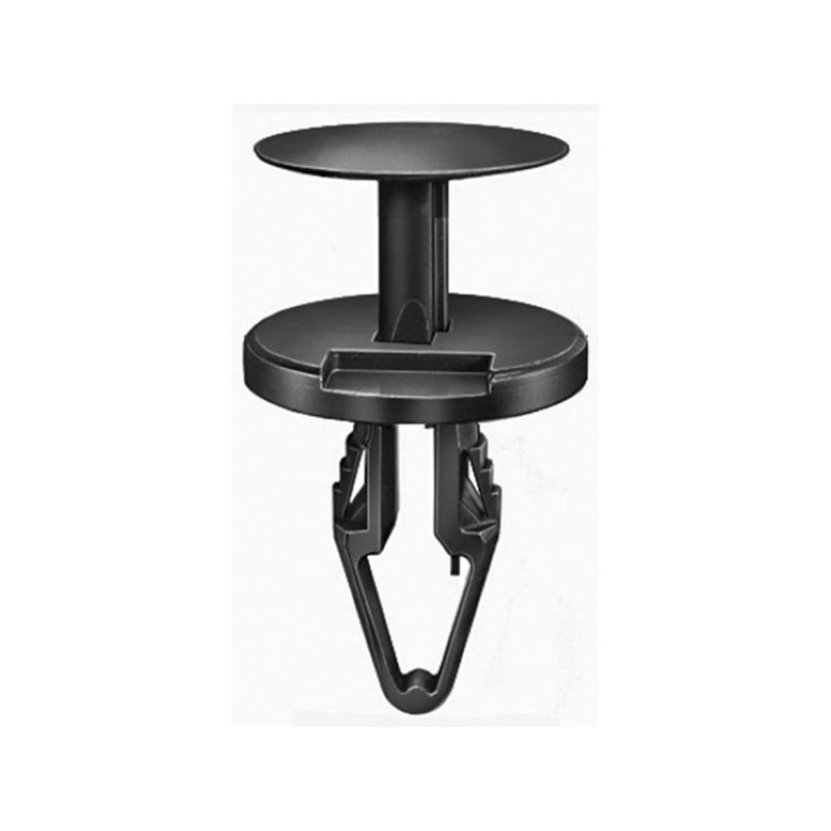 AVC20988 18 mm Dia. Head Push-Type with Closed End Air Distributor & Windshield Defroster Retainer, Nylon - Black