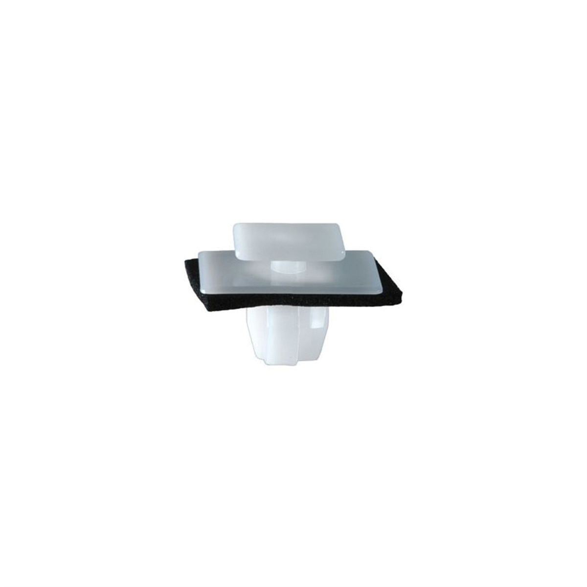 AVC21136 Molding Clip - 10 x 12 mm Top x 14 x 20 mm Bottom Head x 10 mm Stem - Nylon - White