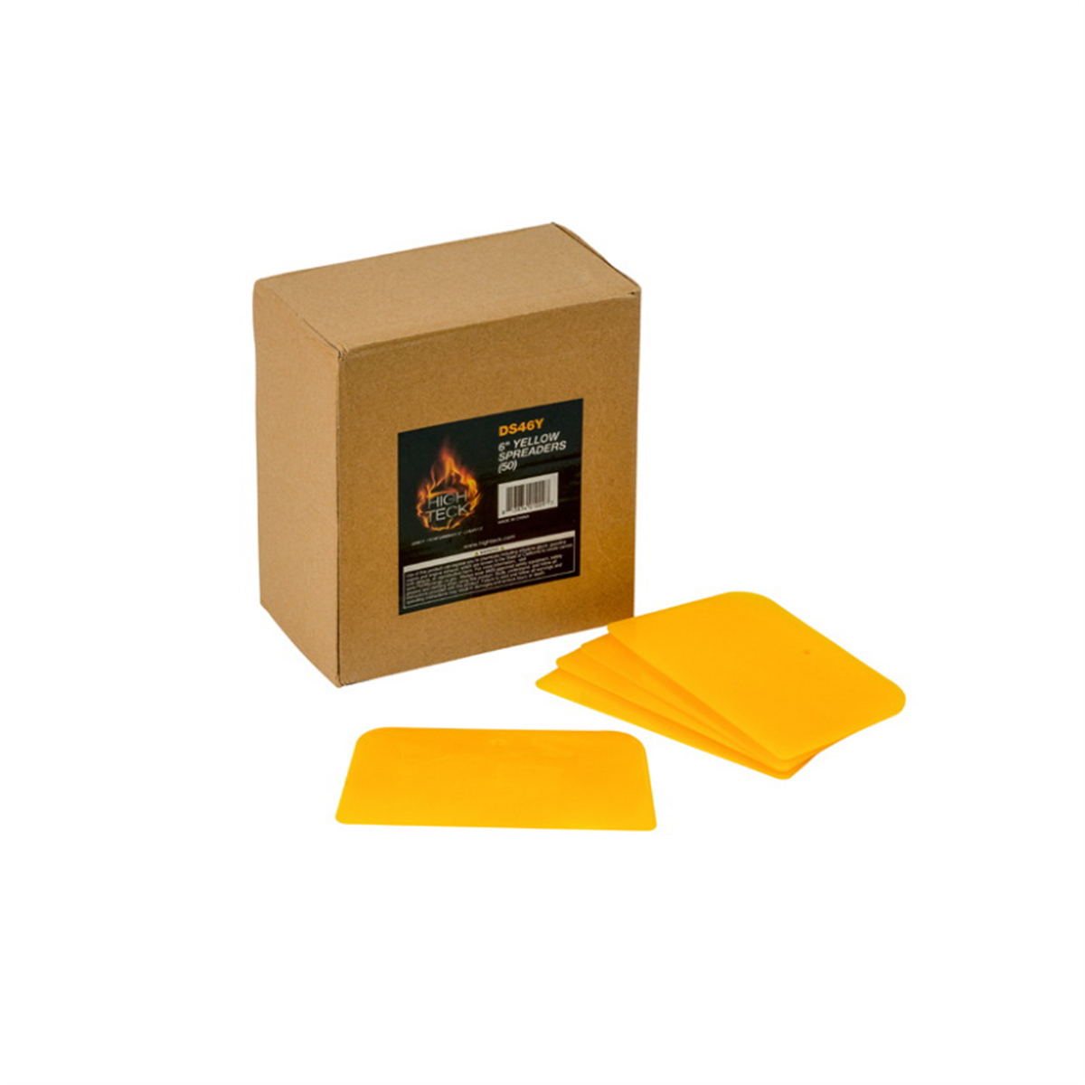 Picture of High Teck HITDS46Y 6 in. Tapered Edge Spreader - Plastic - Yellow