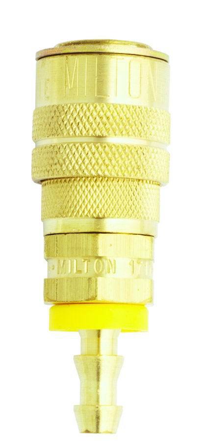 Milton 1717-4 1/4in Hose Barb M-Style Push On and Lock Coupler