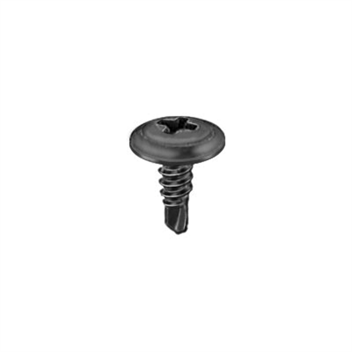 AVCAP15774 Phillips Washer Head Tapping Screw - No.8 Screw x 0.5 in. x No.2 Drill Point - Black Phosphate