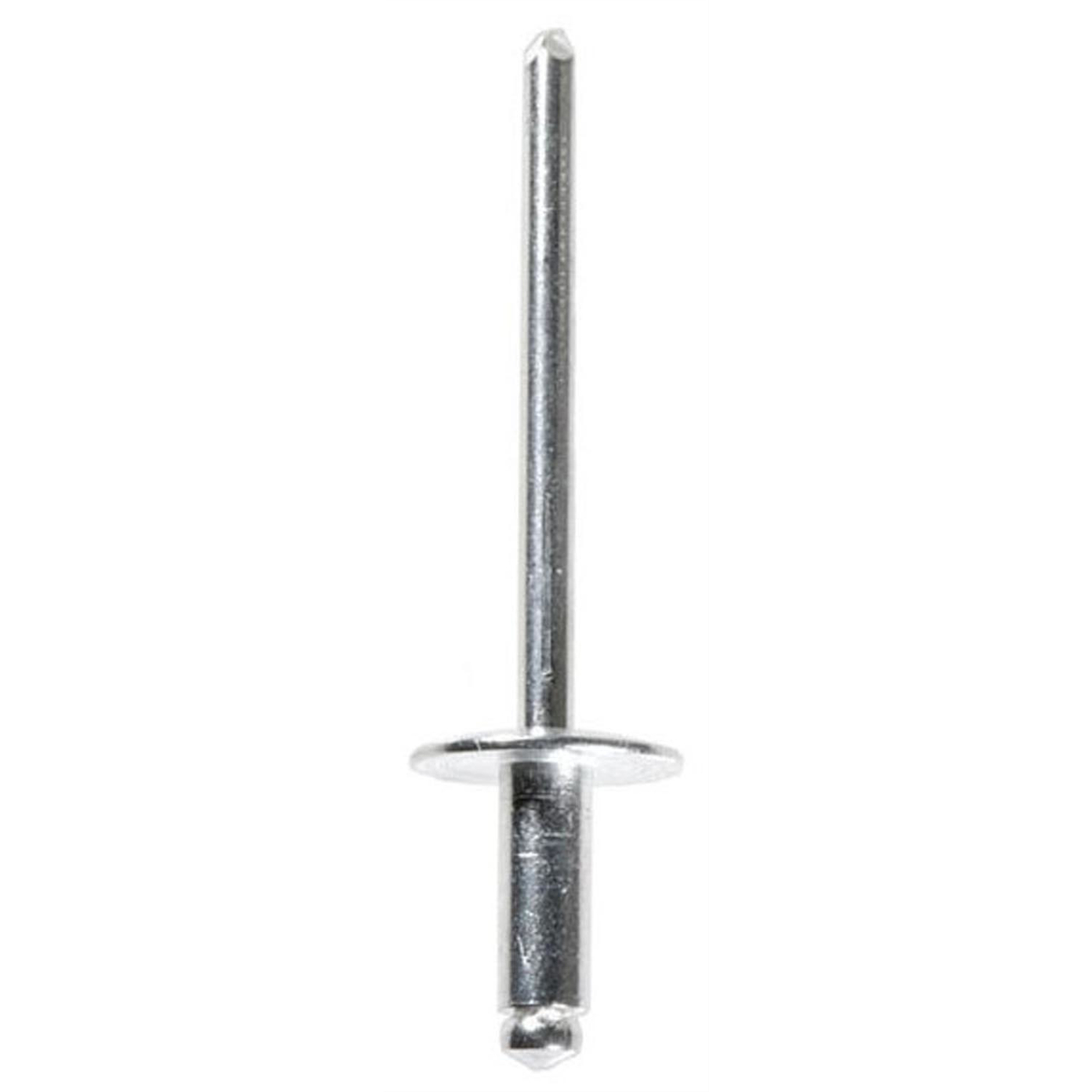 Aluminum Blind Rivet - Silver - 0.18in. Diameter - Pack of 100 - Durable Design