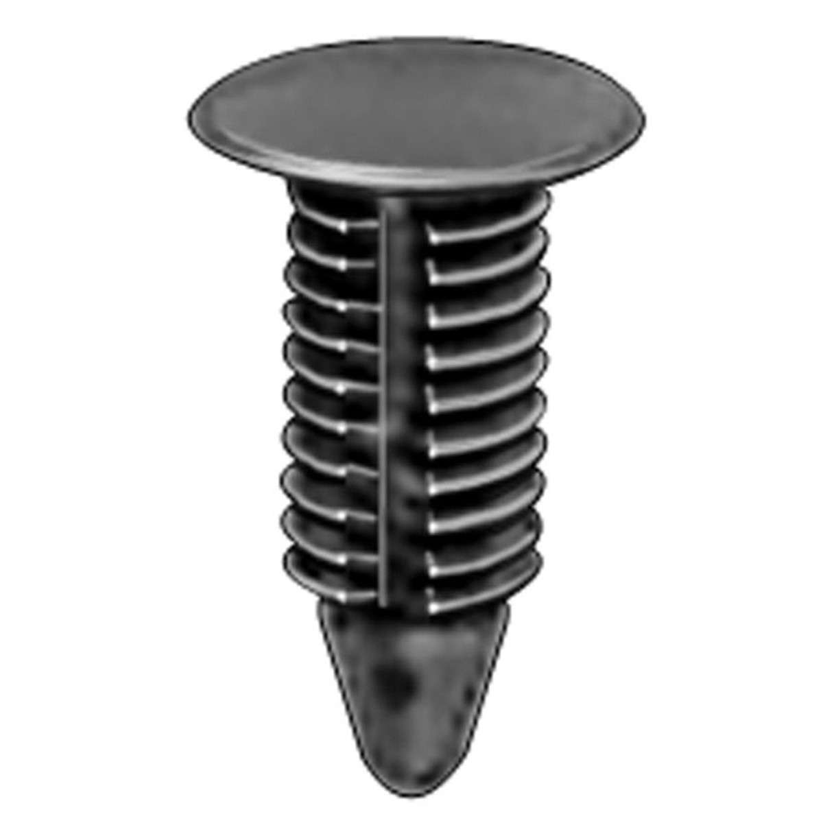AVC19149 0.37 in. Dia. Bottom Single Head Type 1 Weather Strip Retainer, Nylon & Black