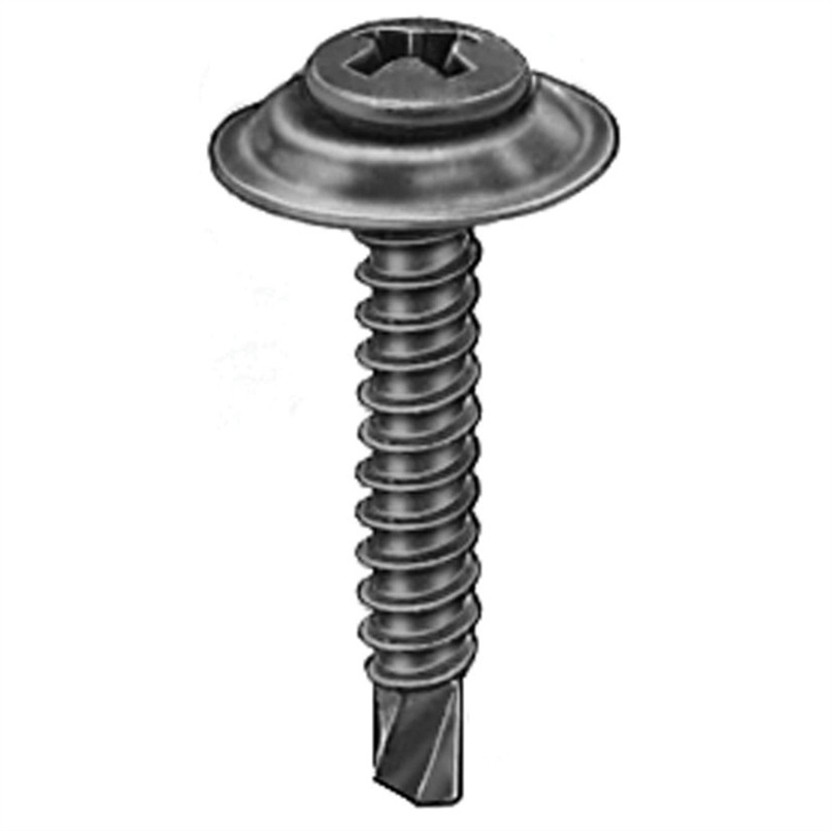 AVC11456 Phillips Oval & Sems Head Teks Point Countersunk Washer Tapping Screw - No.8 Screw x 1 in.