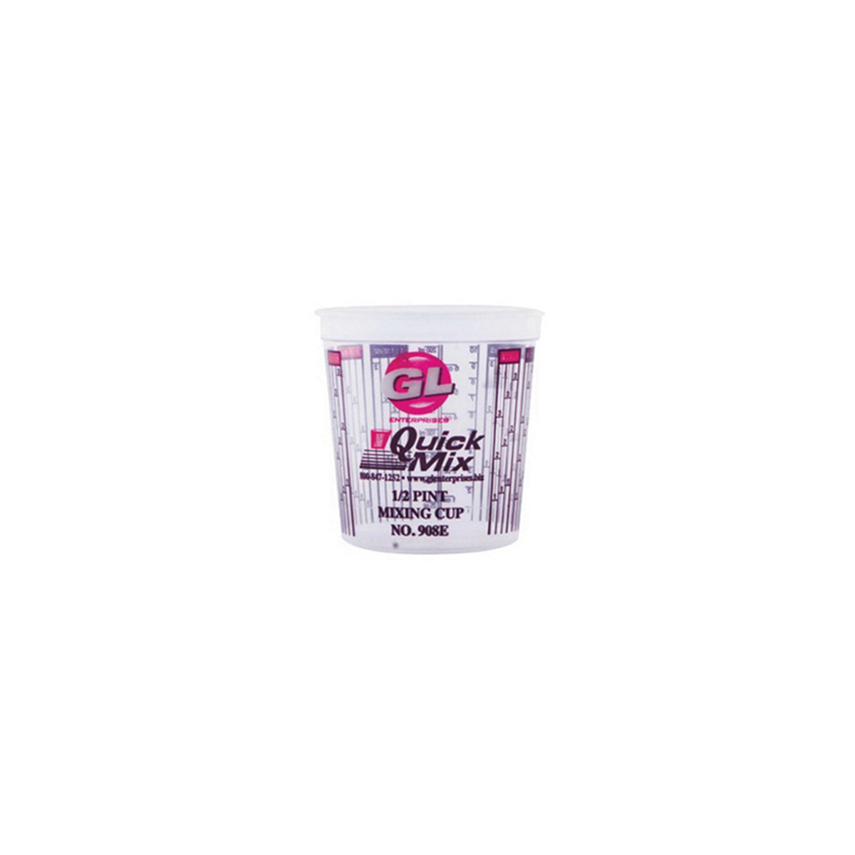 Picture of Coster G.L. CSR908 8 oz Quick Mix Measuring & Mixing Cup with Lid - Clear