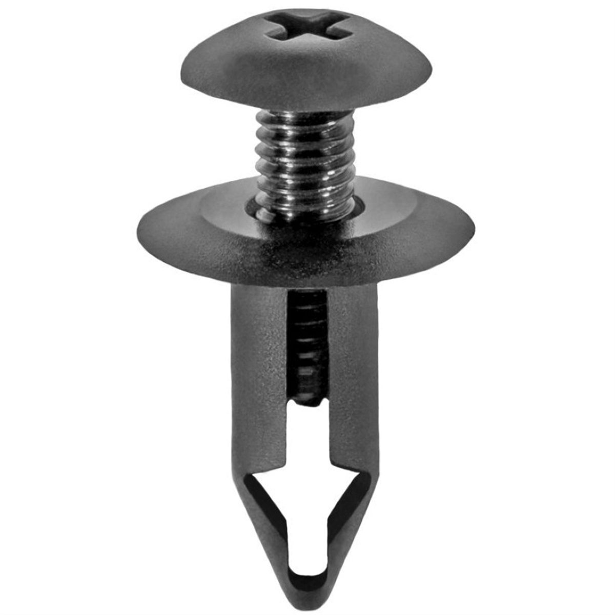 AVC16859 0.56 in. Dia. Head Push & Screw-Type with Closed End Engine Splash Shield Retainer, Nylon - Black