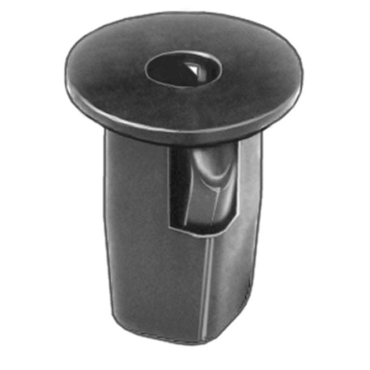 AVC19194 Fender Liner Screw Grommet - No.12 Screw x 16 mm Dia. Head x 18 mm Stem x 9 x 9 mm Hole - Nylon - Black
