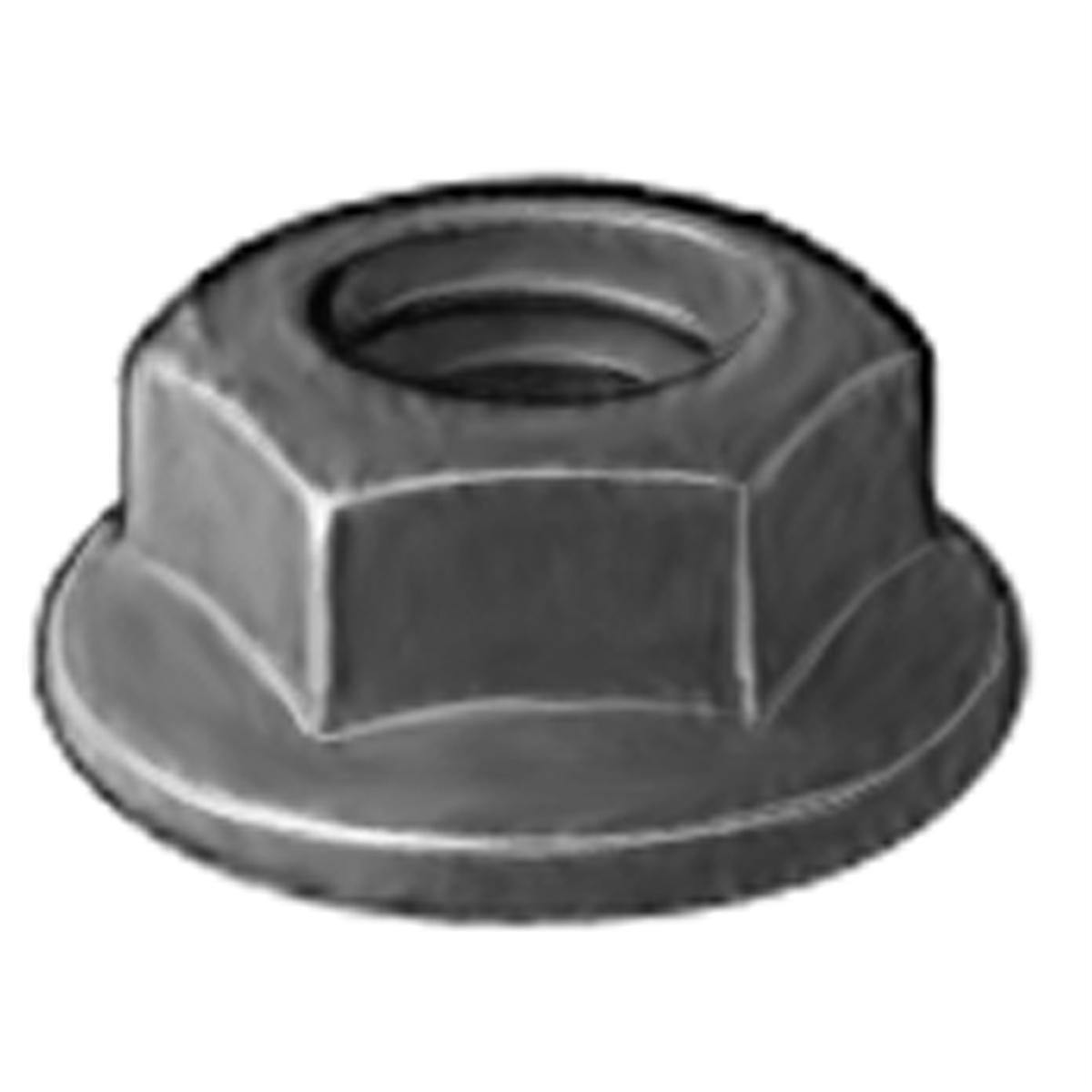 GM & Nissanhex Flange Nut M6-1.0 Black Phosphate Class 9, 100PK