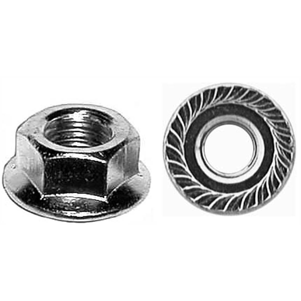 Spin Lock Nut with Serrations 5/16in-18 USS 13/16in Flange O.D., 100PK