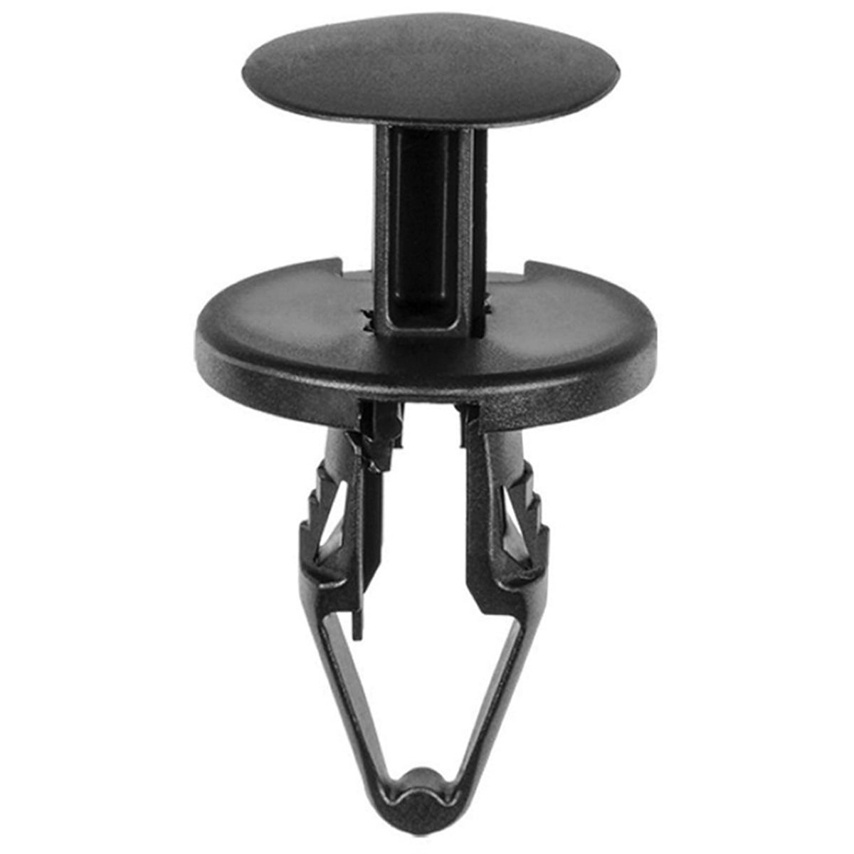 Push-Type Closed End Cowl Vent & Fender Retainer - Black - 20mm Dia. Head