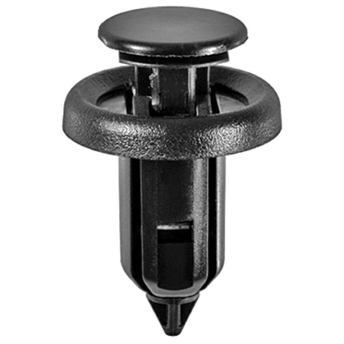 AVC21173 20 mm Dia. Head Push-Type with Drive Pin Bumper & Splash Shield Retainer, Nylon & Black