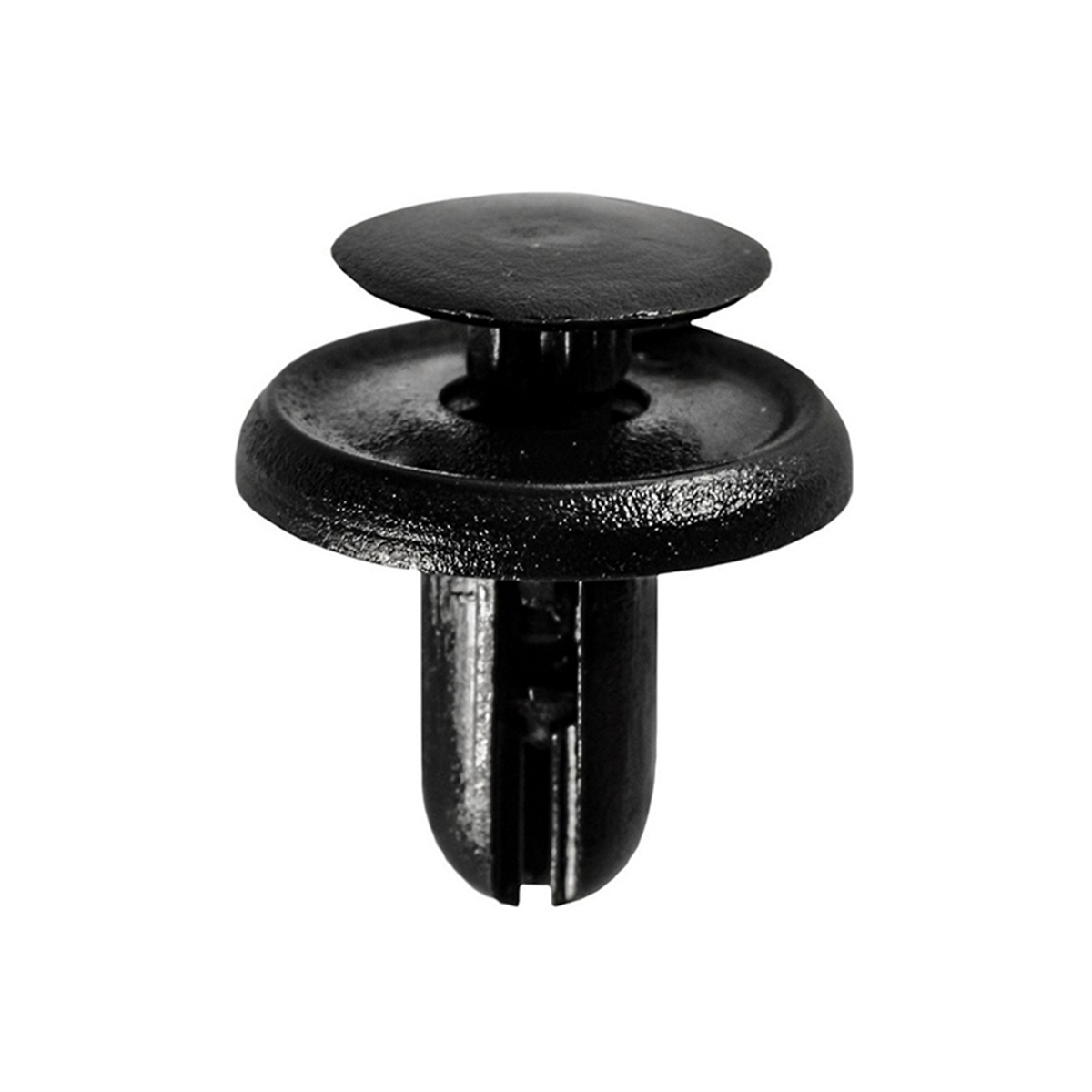 AVC21658 15 mm Dia. Head x 11 mm Stem x 6 mm Hole Push-Type Type 4 Retainer, Nylon & Black