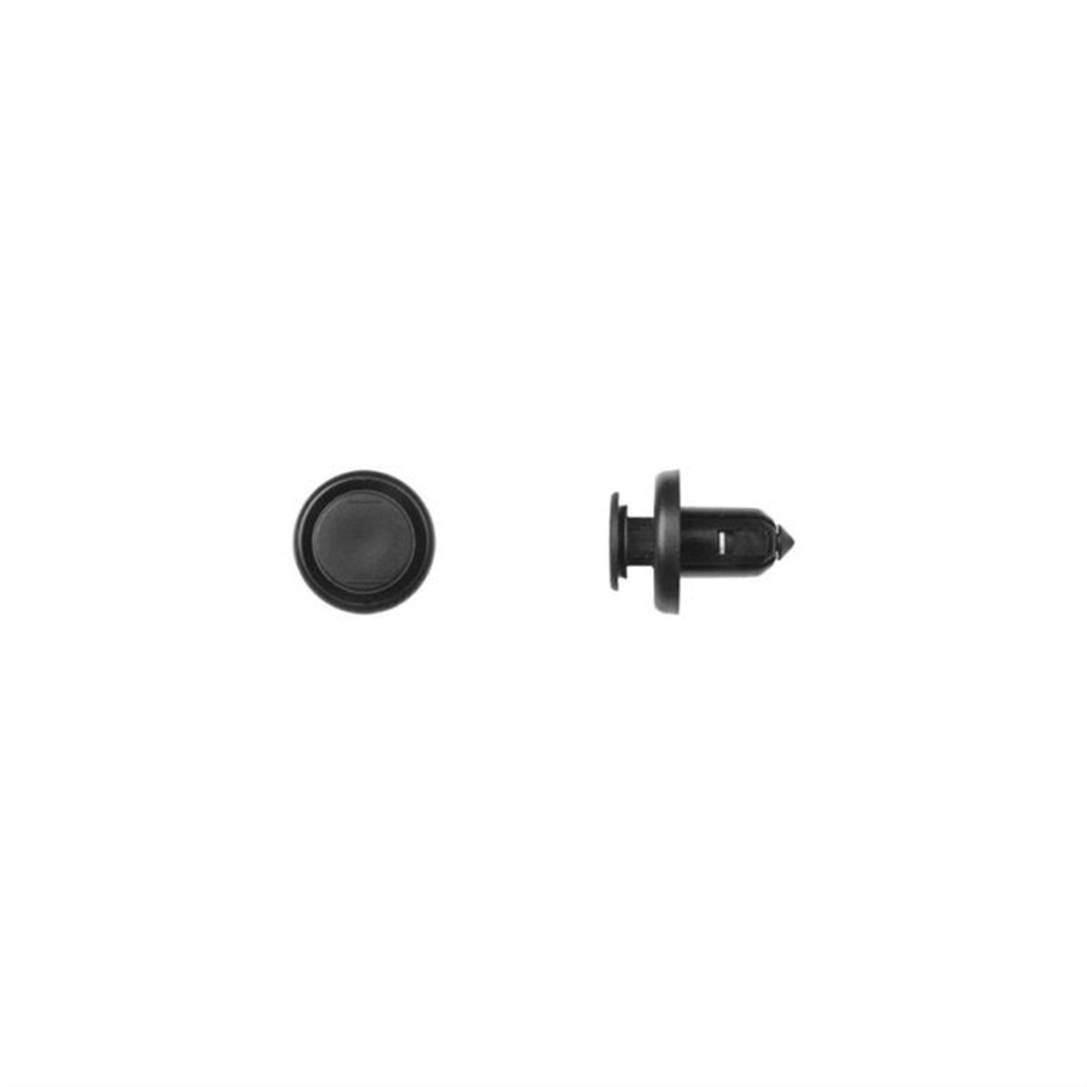 DCO10681MT 13 mm Stem x 0.39 in. Hole Push-Type Retainer, Nylon - Black