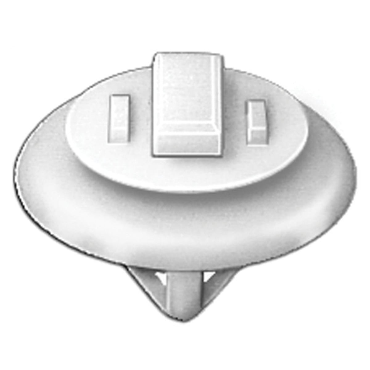 Nylon Molding Clip - White - 0.75 in. Dia. Head - Durable Design