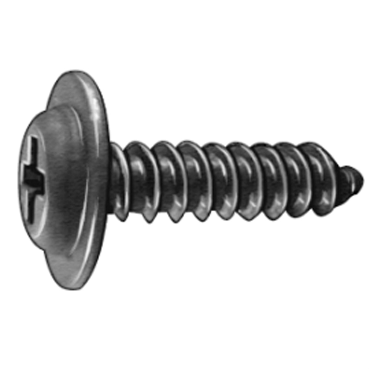 AVC19240 10 x 0.75 in. Phillips Flat Washer Head Tap Screw - Black