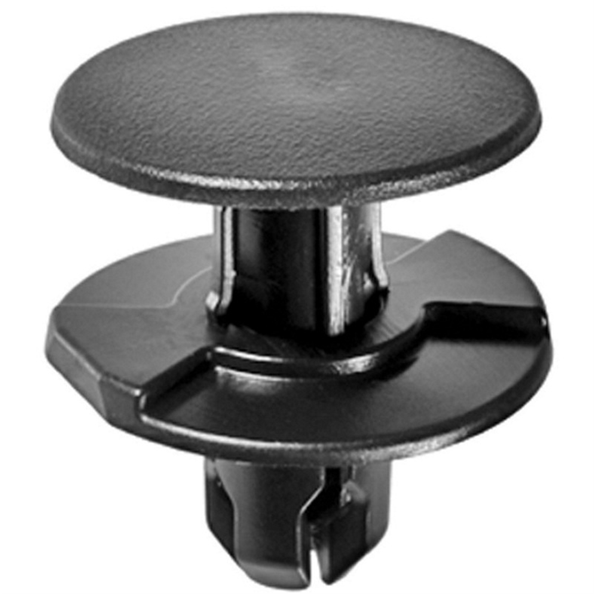 AVC21651 20 mm Dia. Head x 10 mm Stem x 8 mm Hole Push-Type with Drive Pin Fender Retainer, Nylon - Black