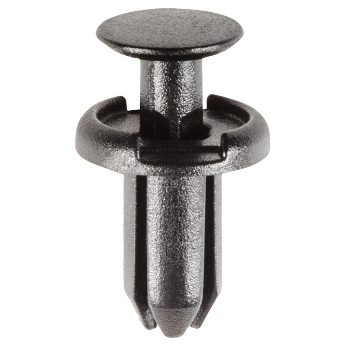 AVC22125 10 mm Dia. Head x 10 mm Stem x 5 mm Hole Push-Type Type 4 Front Bumper Retainer, Nylon - Black